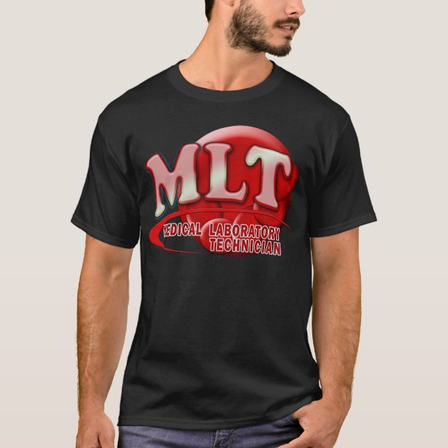 RBC MLT LABORATORY SWOOSH LOGO - MED LAB TECH T-Shirt (Front)