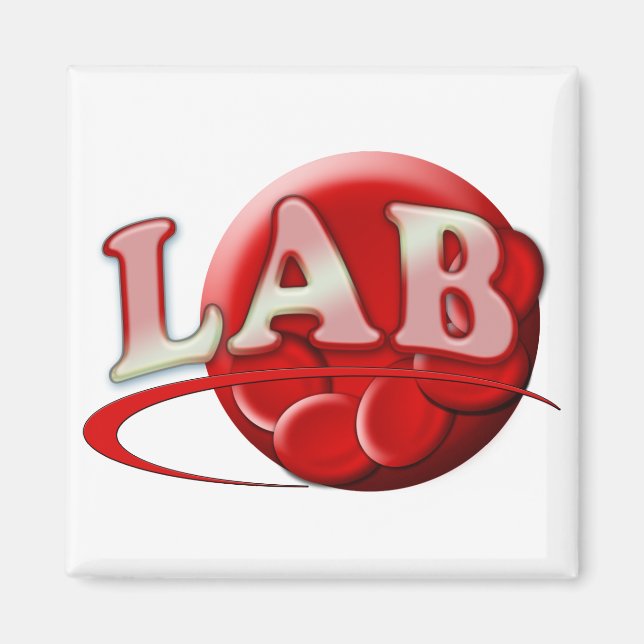 RBC MLT LABORATORY SWOOSH LOGO - MEDICAL CLINICAL MAGNET (Front)