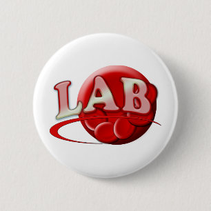 RBC MLT LABORATORY SWOOSH LOGO - MEDICAL CLINICAL PINBACK BUTTON