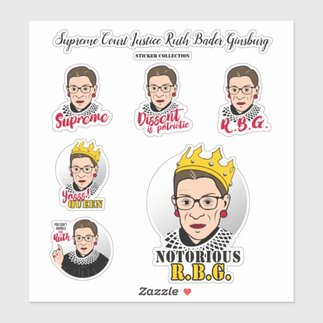 RBG Cartoons Sticker (Sheet)