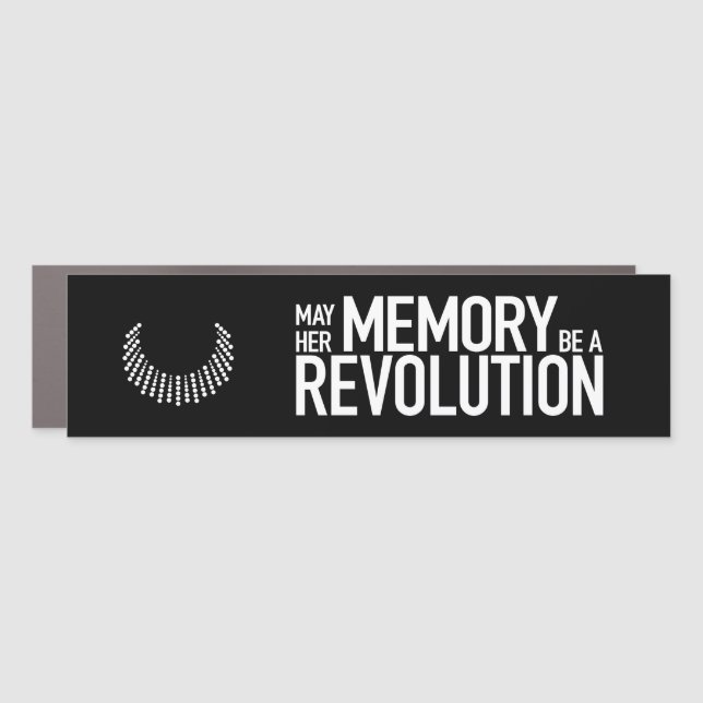 RBG Dissent Necklace | Car Magnet | Black (Front)