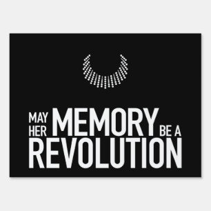 RBG Dissent Necklace Yard / Protest Sign