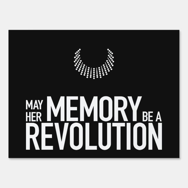 RBG Dissent Necklace | Yard / Protest Sign (Front)