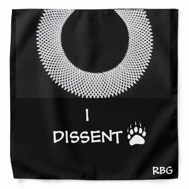 RBG I Dissent Pet Bandana (Front)