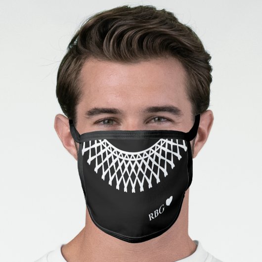 RBG Lace Collar Face Mask (Worn Him)