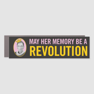 RBG / May Her Memory Be a Revolution Car Magnet