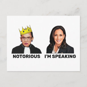 RBG Notorious Kamala Harris I'm Speaking Postcard