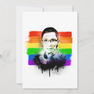 RBG Pride Flag Graffiti Holiday Card