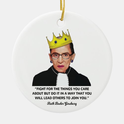 RBG Quote Notorious RBG Ruth Bader Ginsburg Ceramic Ornament