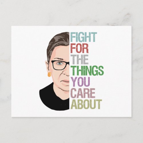 Rbg Quotes Fight For Things You Care About Postcard