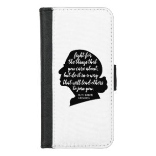 RBG Quotes, Ginsburg Quote, Ruth Bader Ginsburg iPhone 8/7 Wallet Case