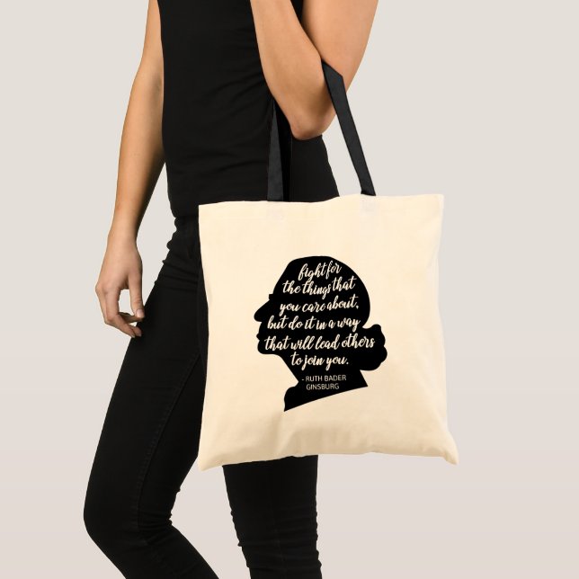 RBG Quotes, Ginsburg Quote, Ruth Bader Ginsburg Tote Bag (Front (Product))