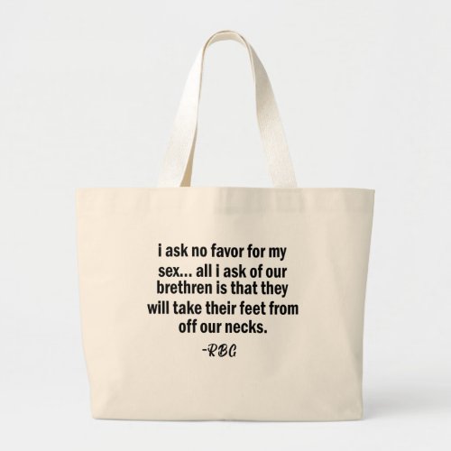 Rbg Quotes Notorious RBG Ruth Badger Ginsburg Large Tote Bag
