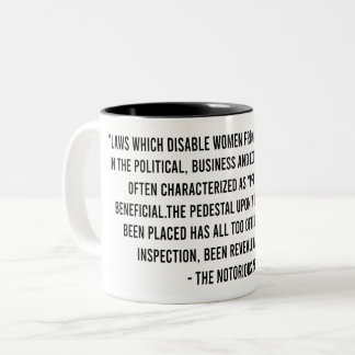 Rbg Quotes, Rbg Mug, Ruth Bader Ginsburg Two-Tone Coffee Mug