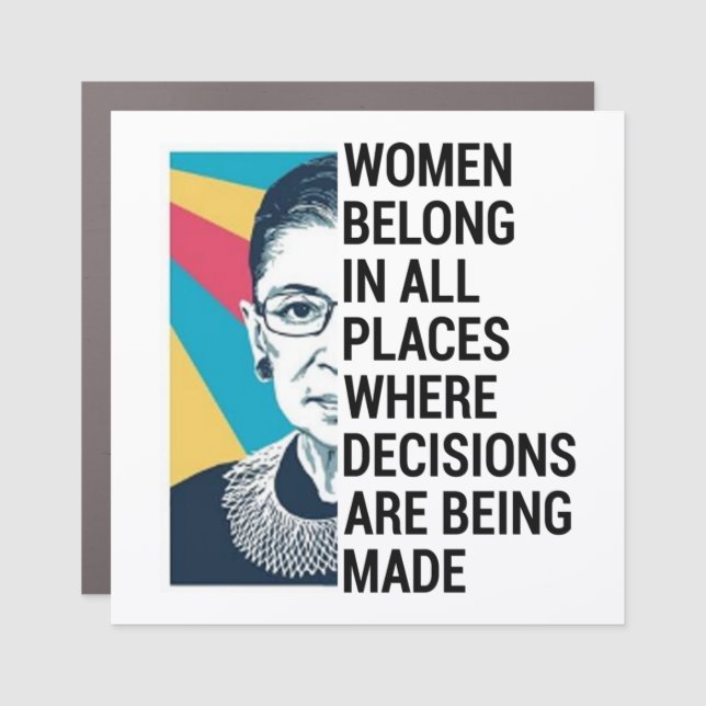 Rbg Quotes, Ruth Bader Ginsburg Quote Car Magnet (Front)
