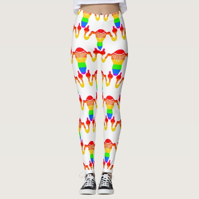 RBG Rainbow Uterus  Leggings (Front)