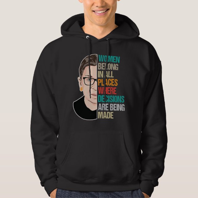 RBG, RBG Quote, Ruth Bader Ginsburg Hoodie (Front)