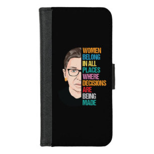RBG, RBG Quotes, Ruth Bader Ginsburg iPhone 8/7 Wallet Case