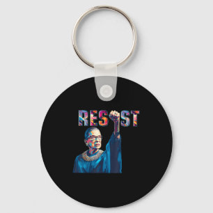 Rbg Resist Feminist Funny Quote Keychain
