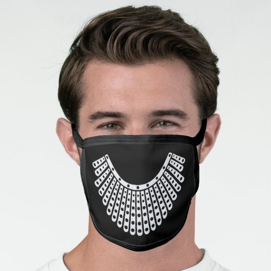 RBG Ruth Bader Ginsburg Dissenting Collar Face Mask (Worn Him)