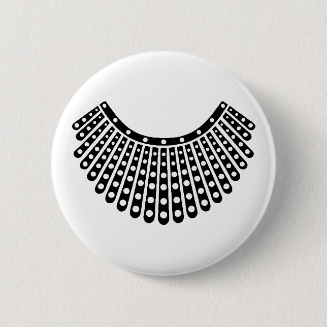 RBG Ruth Bader Ginsburg Glitter Favorite Collar Button (Front)