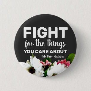 RBG Ruth Bader Ginsburg Quotes Feminist Liberal Bu Button