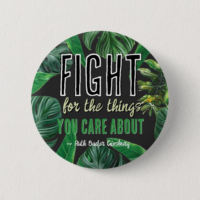 RBG Ruth Bader Ginsburg Quotes Feminist Liberal    Button (Front)