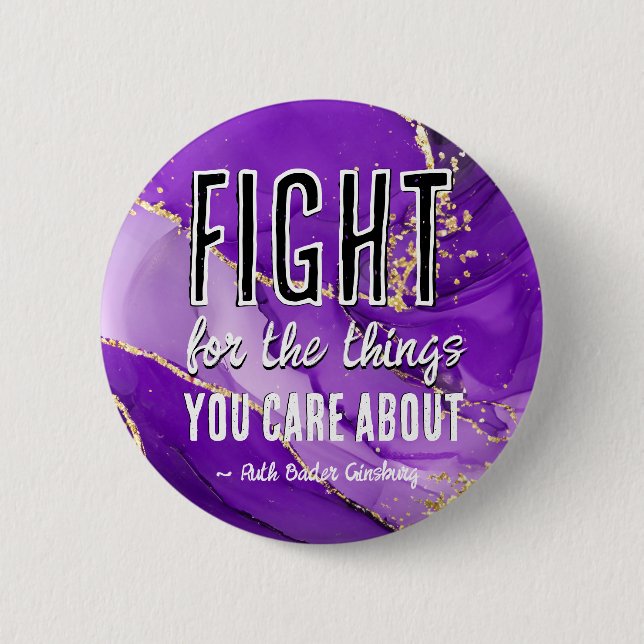 RBG Ruth Bader Ginsburg Quotes Feminist Liberal    Button (Front)