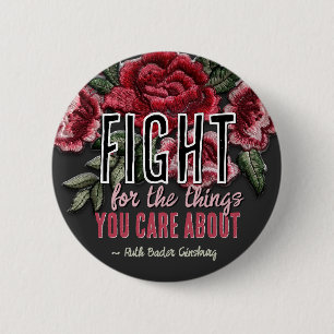 RBG Ruth Bader Ginsburg Quotes Feminist Liberal    Button