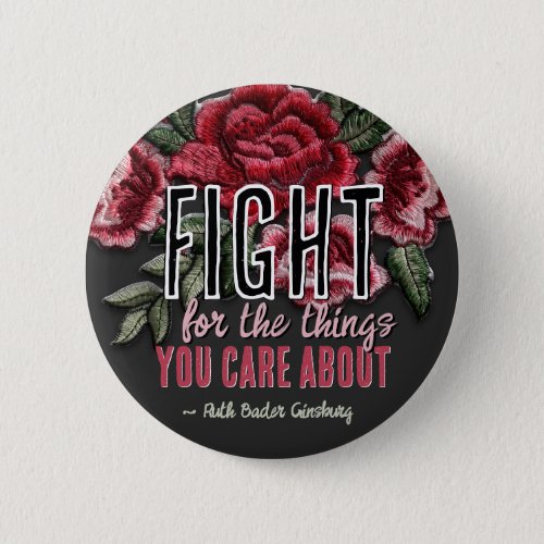 RBG Ruth Bader Ginsburg Quotes Feminist Liberal    Button