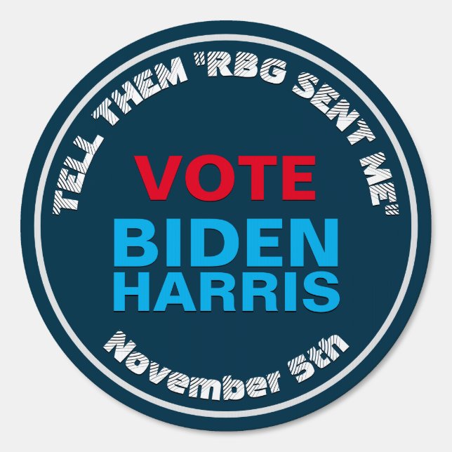 RBG Sent Me BIDEN HARRIS 2024 Yard Sign (Front)