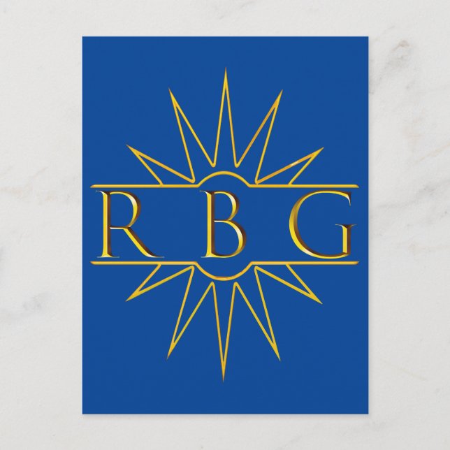 Rbg Sweat Golden Design Postcard (Front)