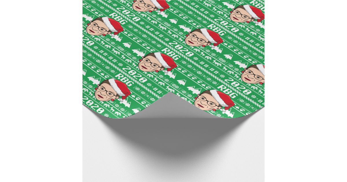 RBG Ugly Christmas Sweater Wrapping Paper Zazzle