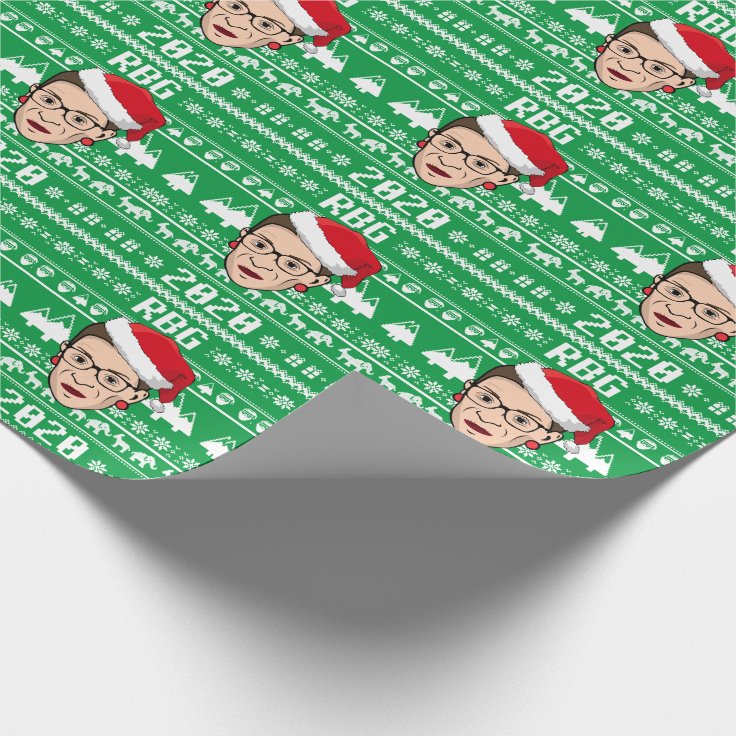 RBG Ugly Christmas Sweater Wrapping Paper Zazzle