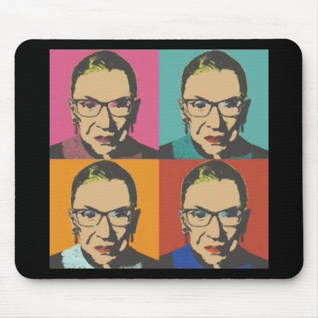 RBG Women's, Notorious RBG, Ruth Bader Ginsburg Mouse Pad (Front)