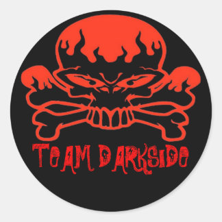 rbskull, TEAM DARKSIDE Classic Round Sticker