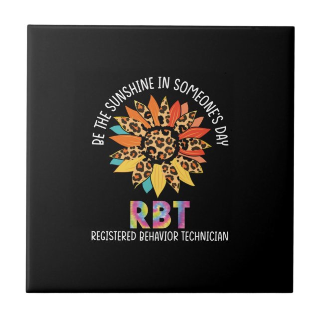 rbt sunflower be the sunshine registered behavior  ceramic tile (Front)