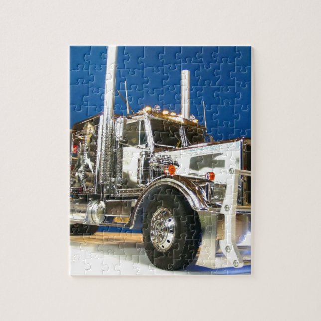 RC ADVENTURES - Chrome Hauler Semi Truck Jigsaw Puzzle (Vertical)