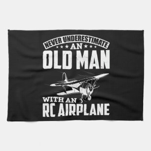 RC Aircraft Dad Funny Men RC Pilot Father Kitchen Towel