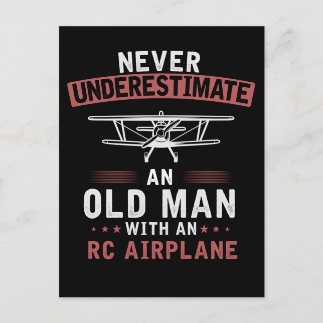 RC Aircraft Dad Funny Pilot Father Postcard (Front)