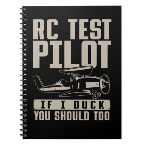 RC Aircraft Humor Pilot Model Plane Notebook