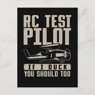 RC Aircraft Humor Pilot Model Plane Postcard