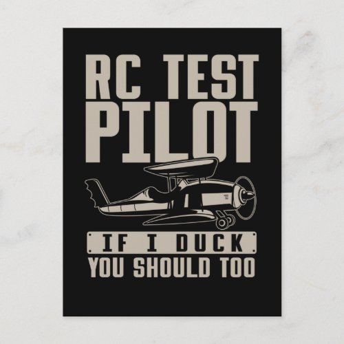 RC Aircraft Humor Pilot Model Plane Postcard