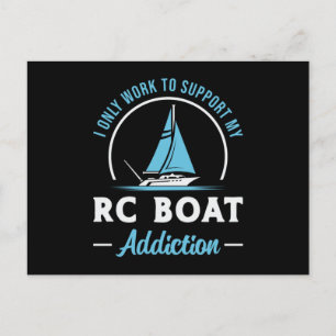 RC Boat Addiction Remote Model Funny RC Boats Postcard