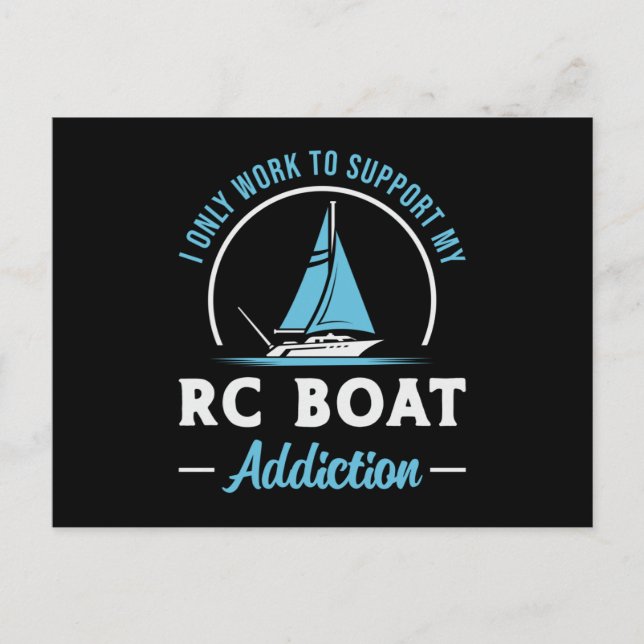 RC Boat Addiction Remote Model Funny RC Boats Postcard (Front)