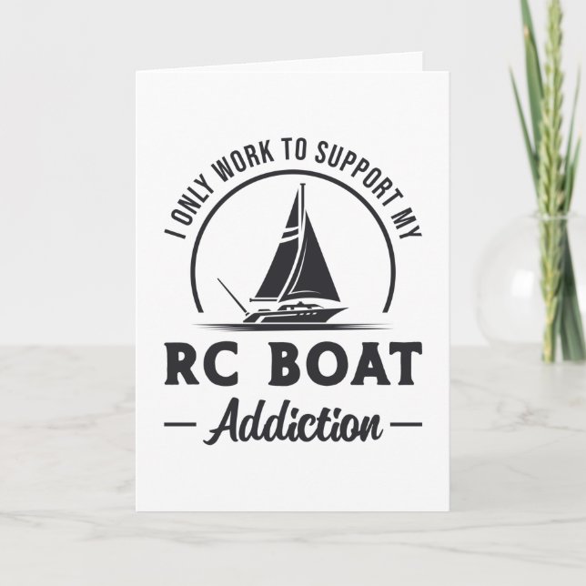 RC Boat Addiction Remote Model Radio RC Boats Card (Front)
