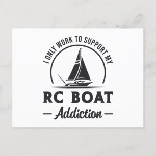 RC Boat Addiction Remote Model Radio RC Boats Postcard