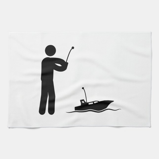 RC Boat Kitchen Towel (Horizontal)