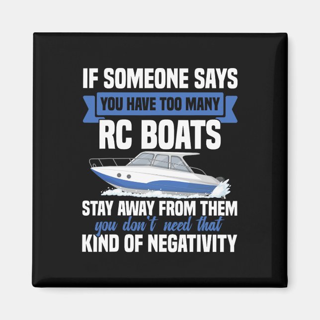 Rc Captain Remote Control Boat Cruise Too Many Rc  Magnet (Front)