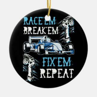 RC Car Remote Control Racing Race Them Breack Them Ceramic Ornament